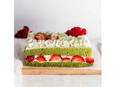 簡單又美味的抹茶草莓裸蛋糕！
