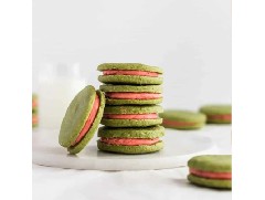 酥到掉渣的抹茶草莓曲奇！簡單又美味